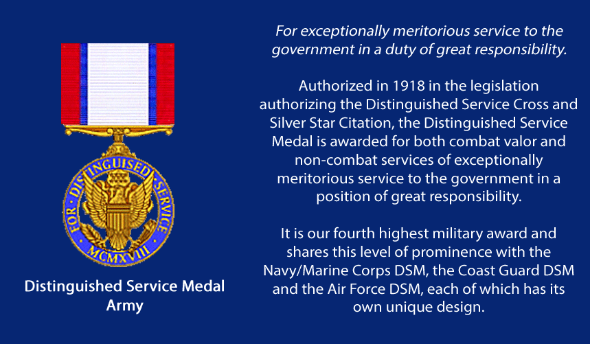Distinguished Service Medal Army