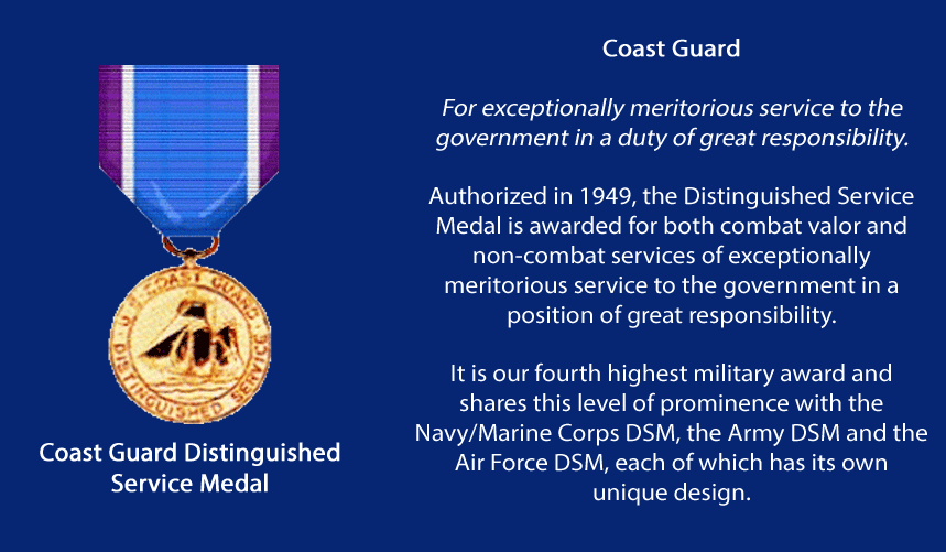 DIstinguished Service Medal Coast Guard