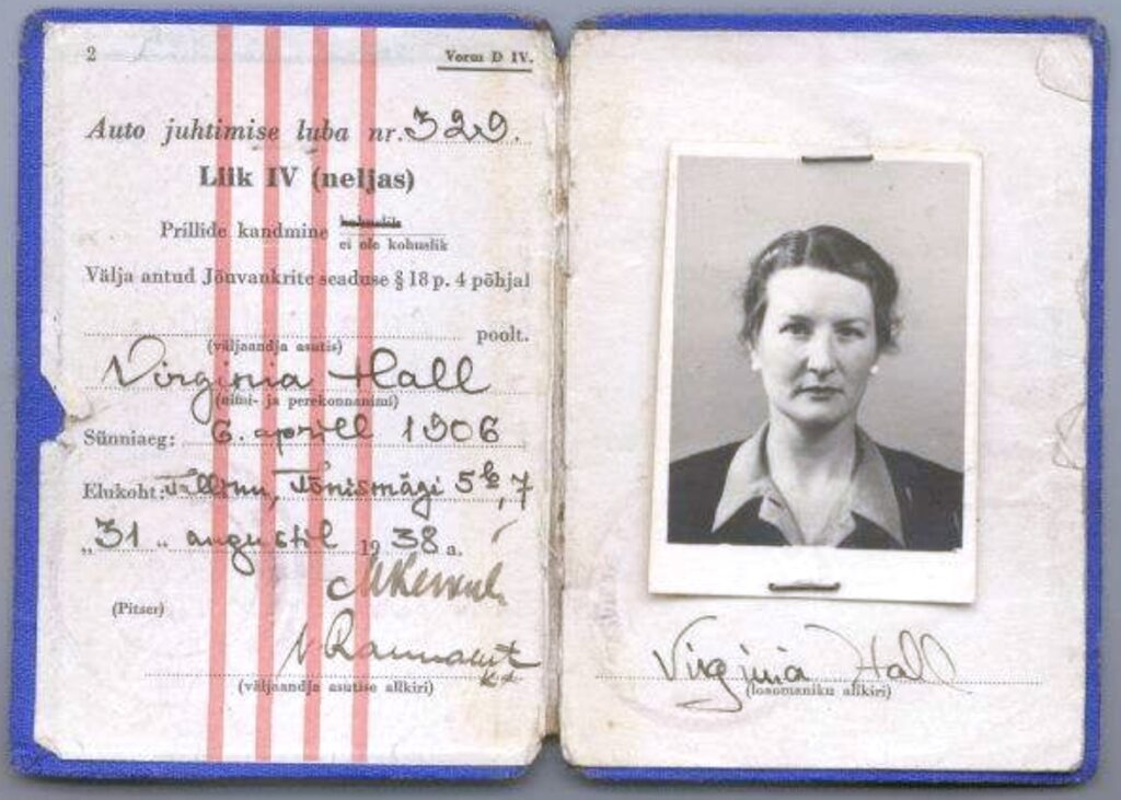 Virginia Hall driver's license