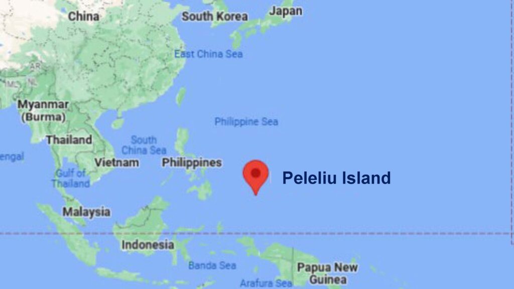 Map of Peleliu Island